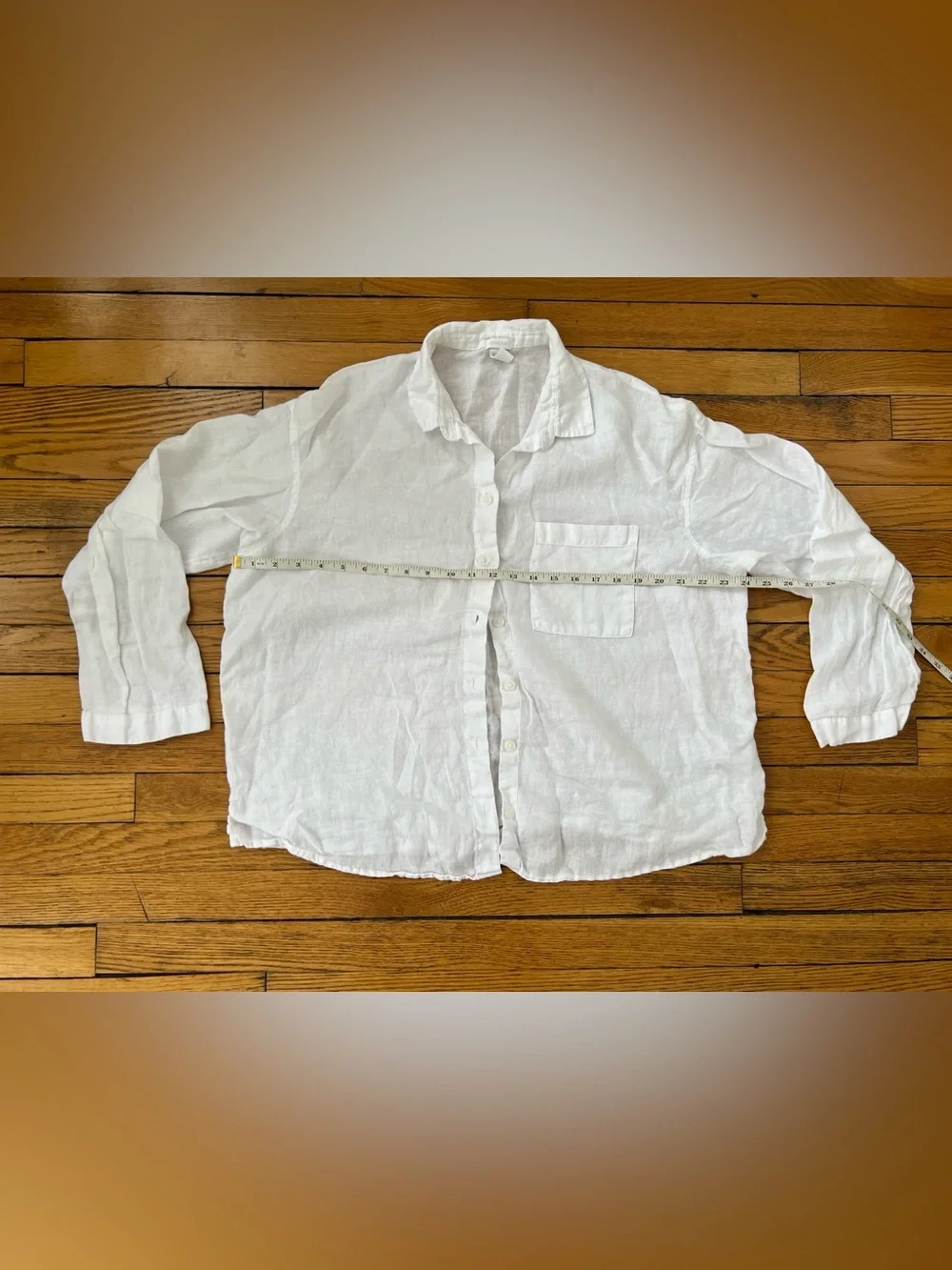 White Linen Pajama Set Size Large - Picture 5 of 6